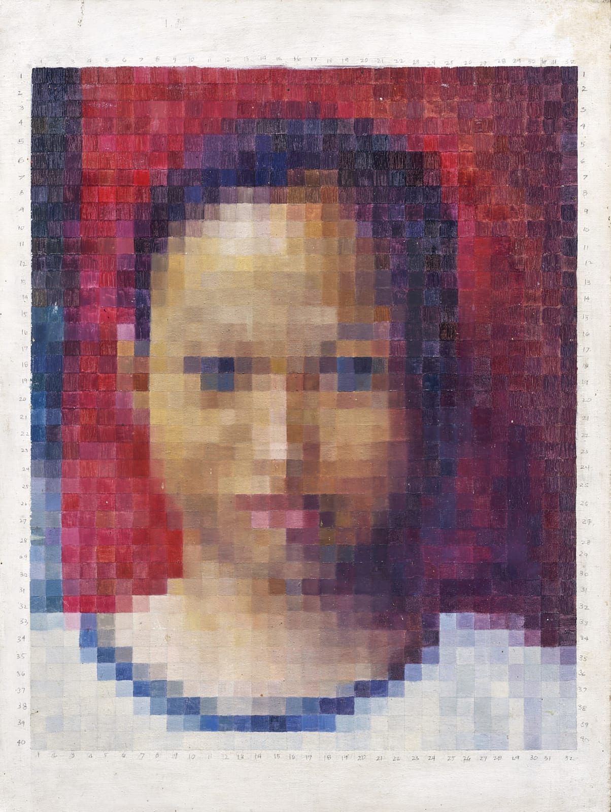 瑪莉娜．克魯斯, 《點陣化的自畫像》 Self Portrait in Pixel, 2001