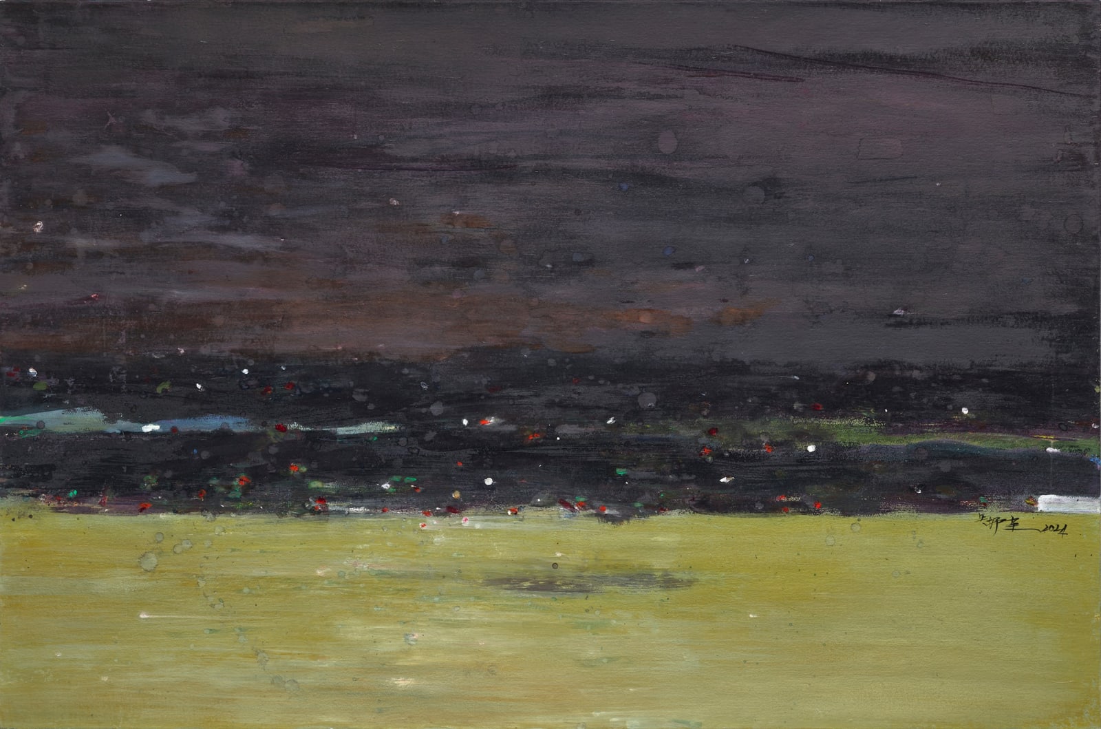 吳增榮, 《溪流與水氣（二）》Stream and Mist II, Signed retrospectively in 2024(補簽)