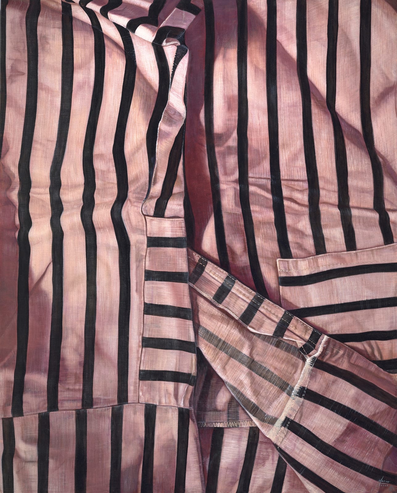 瑪莉娜．克魯斯, 《黑色條紋與白色絲線》Black Stripes with White Threads, 2023