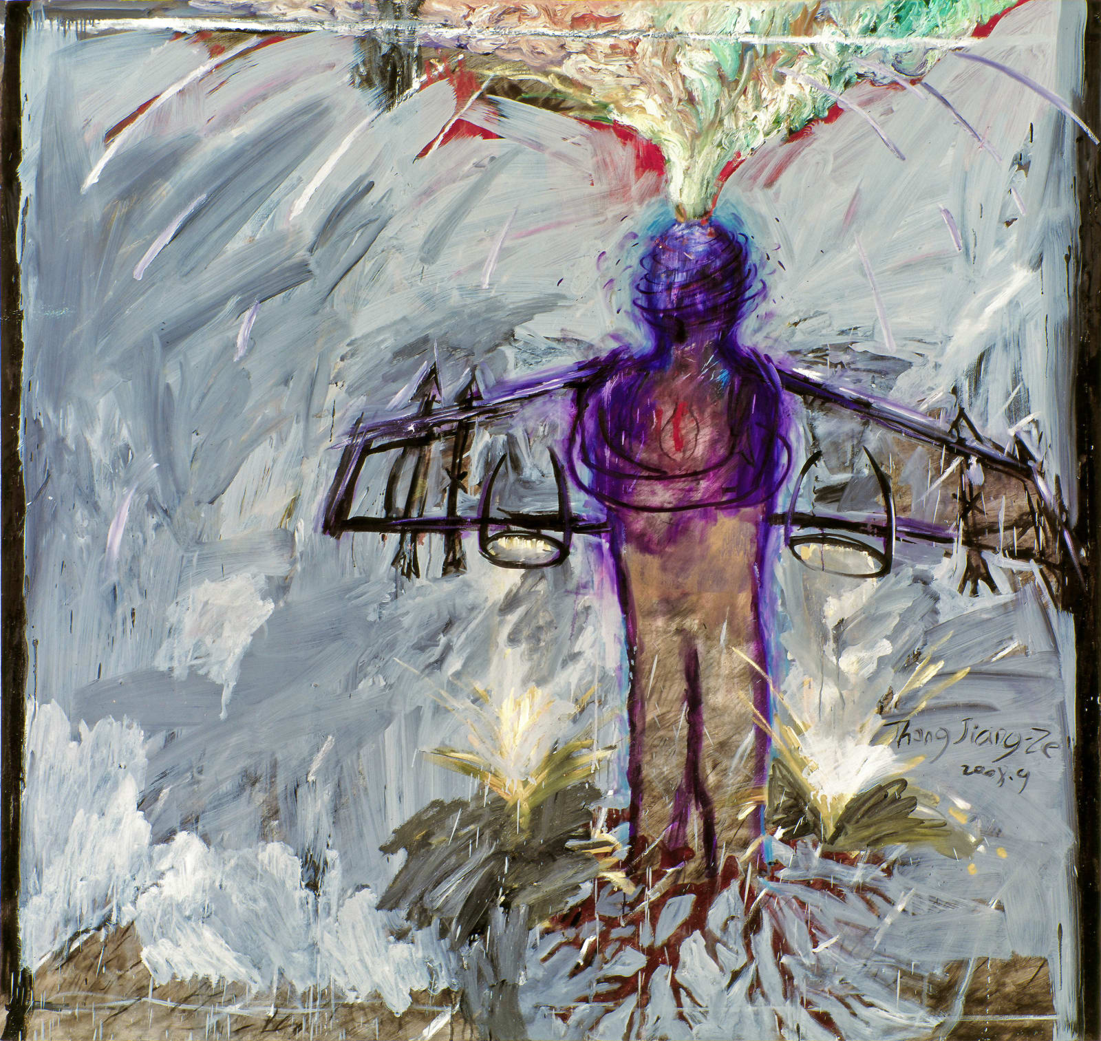 鍾江澤 , 《大肉身-意念飛翔圖》 Self-incarnation: Hovering Mind , 2008