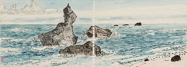 林銓居, 《長濱海岸的奇岩》Exotic Rock at Changbin Coast, 2021