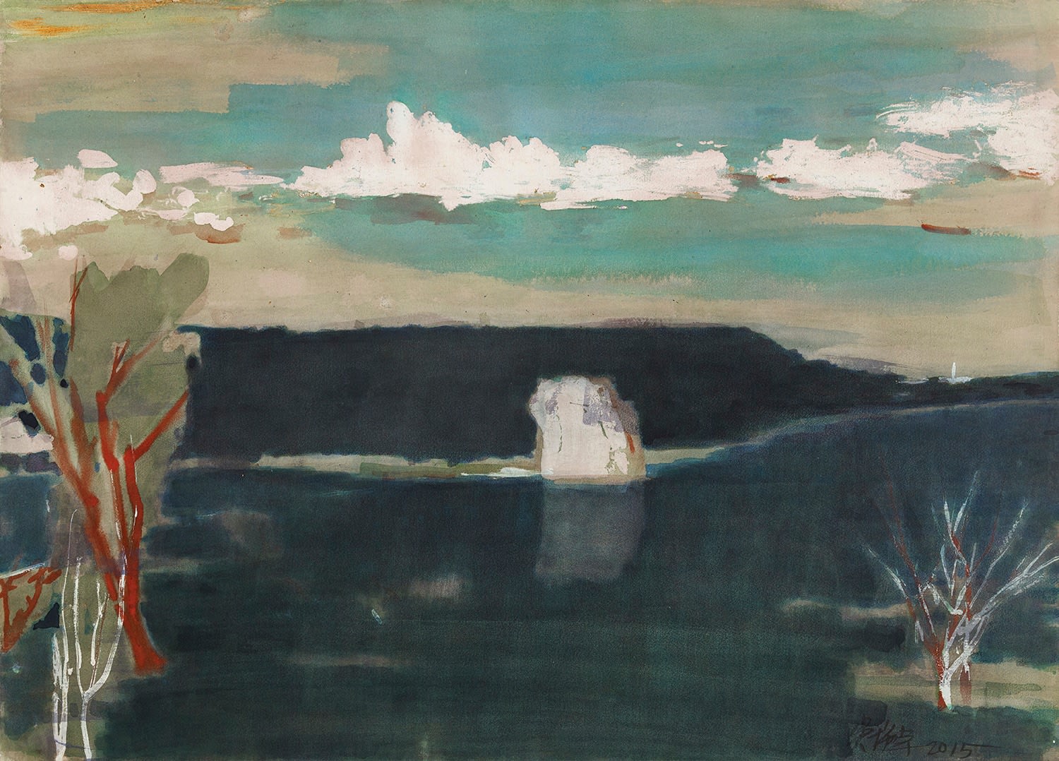 吳增榮, 《墾丁青蛙石遠眺船帆石》 Gazing Sail Rock from Frog Rock of Kenting , 2015