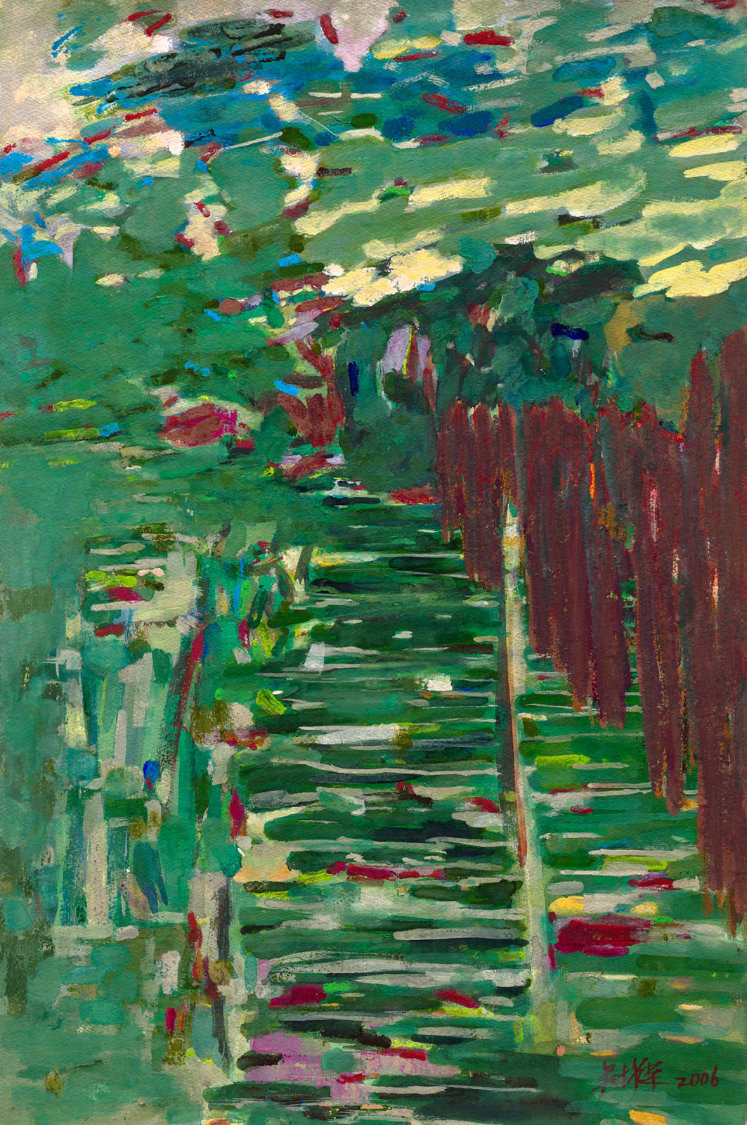 吳增榮, 《醉月湖西側步道》A Trail to the West of Drunken Moon Lake, 2006