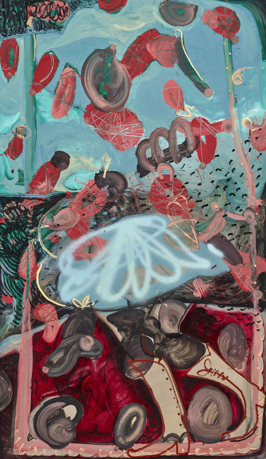 黨若洪, 《 隱形的奔跑:靴子 · 洋傘 · 粉紅色爆炸》 Invisible Runs: Boot, Umbrella , and Pink Explosion , 2019