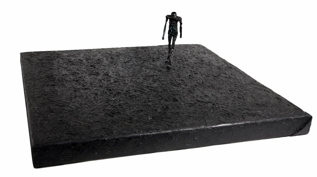 石晉華, 《行走的人-向賈柯梅蒂致敬-1》 Walking Man, Tribute to Alberto Giacometti-1, 2016-2017