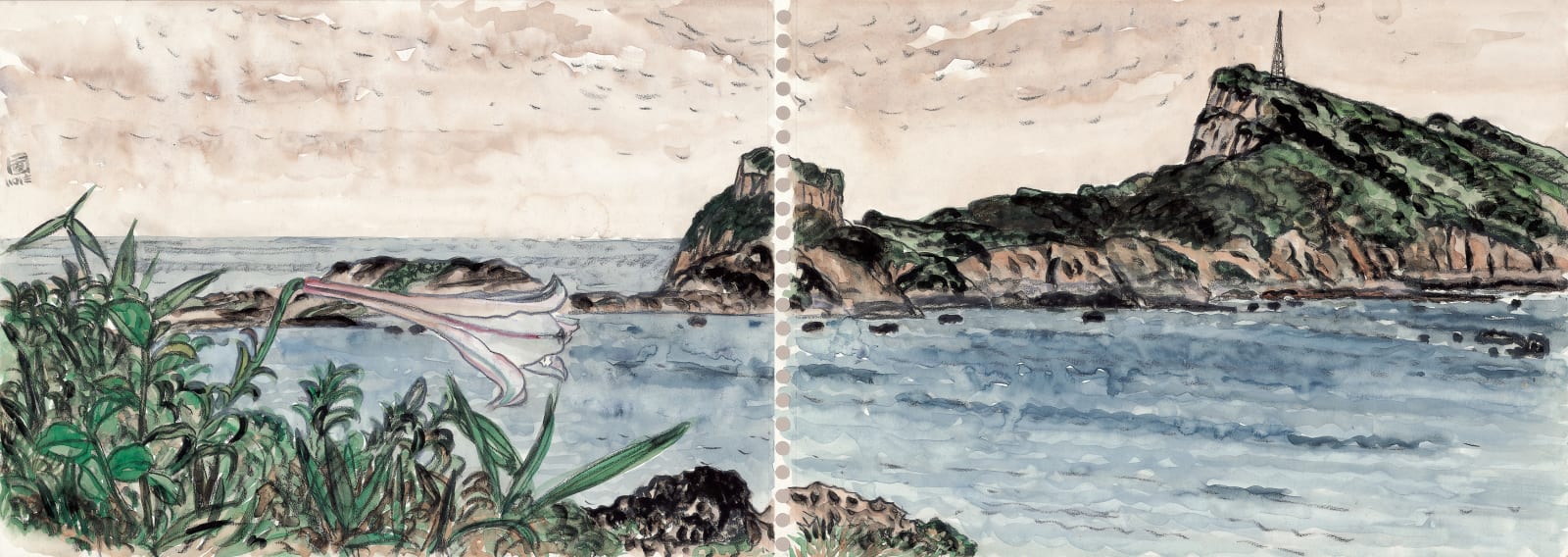 林銓居, 《野柳岬與百合花》 Yehliu Cape and Lily, 2018