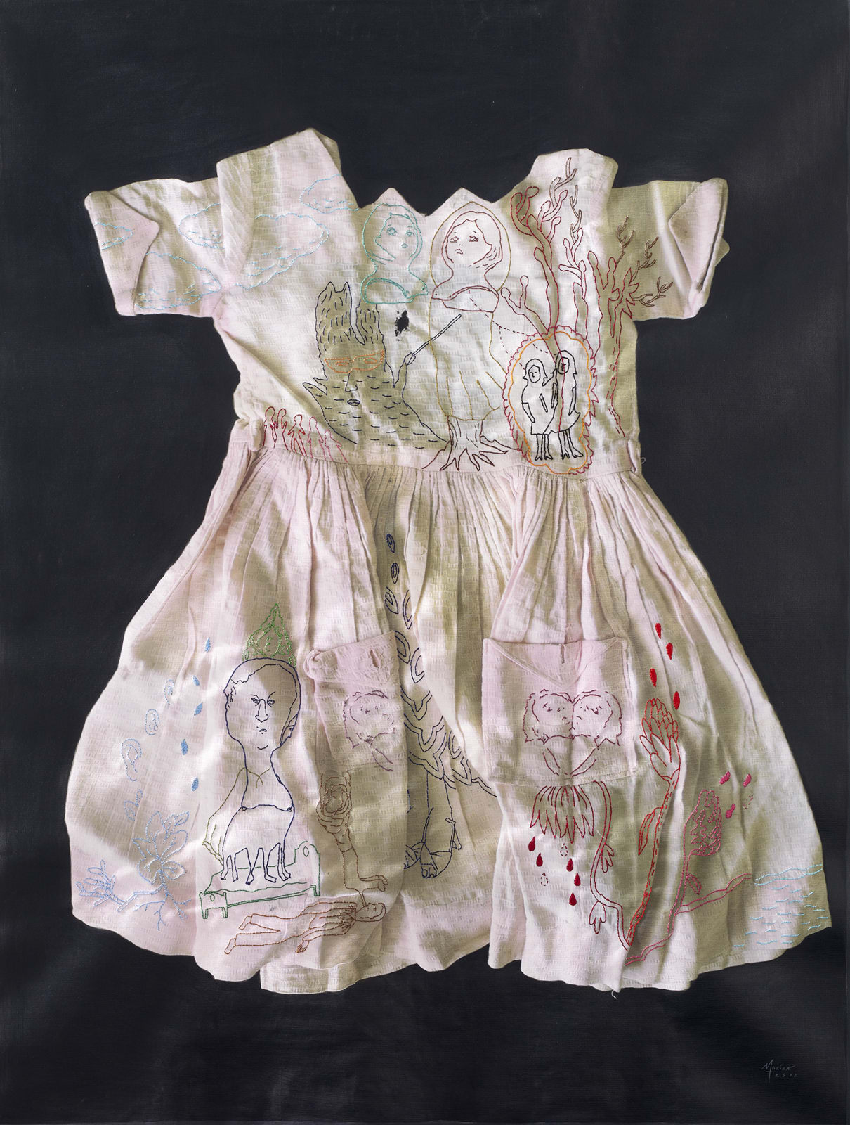 瑪莉娜.克魯斯, 《雙胞胎的人生刺繡風景之一— 伊萊莎》 Embroidered Landscape of Twin I-Elisa, 2012