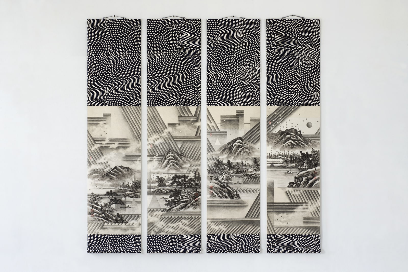 劉文瑄, 《對畫首爾：四山水》 Drawing Dialogue in Seoul: Four Landscape , 2019