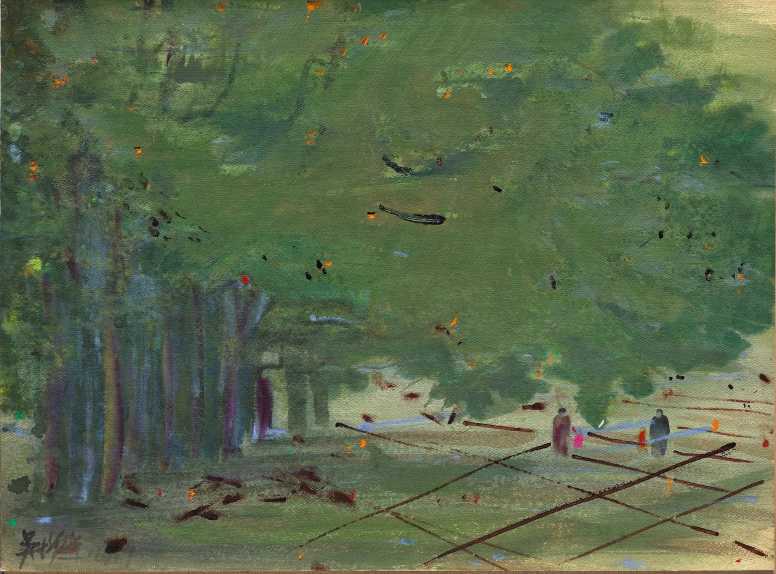 吳增榮, 《大樹下(林惺嶽作品被修改後呈安定狀態)》 Under the Tree, 2017