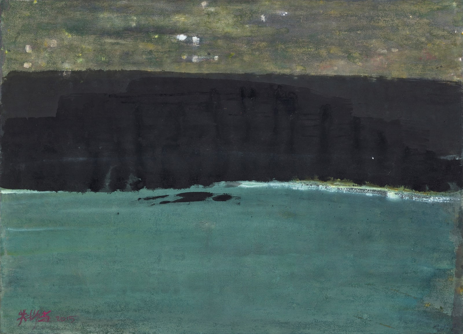 吳增榮, 《海景》Seascape, 2015(正面) ; 1996-2000(背面)