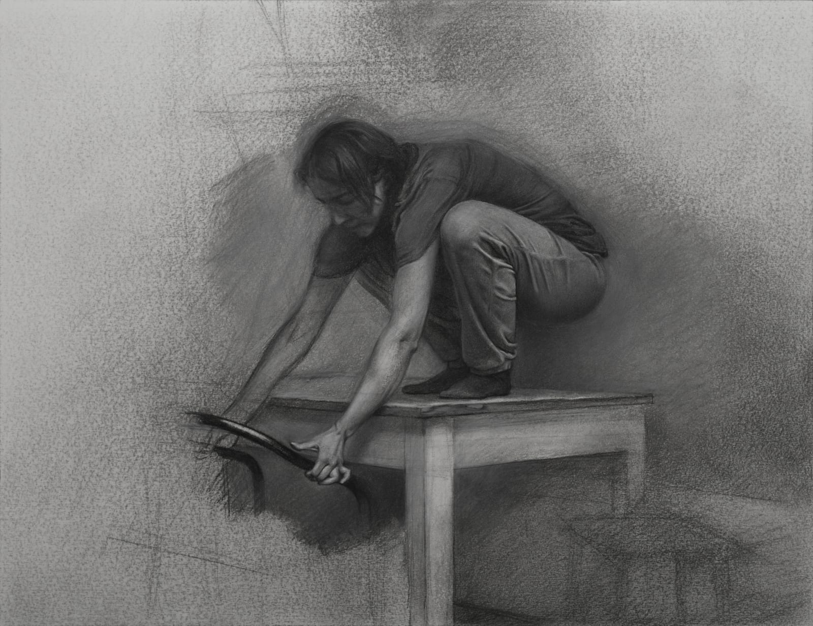 安娜・瑪瑞亞・米庫, 《沒有魔法老師的學徒- 素描2》 The Apprentice with no Sorcerer -Drawing 2, 2017