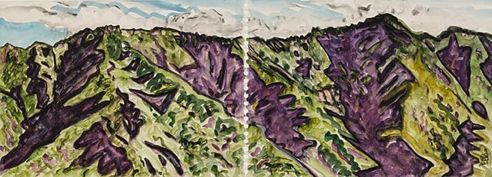 林銓居, 《紫色山影》Purple Mountains, 2023