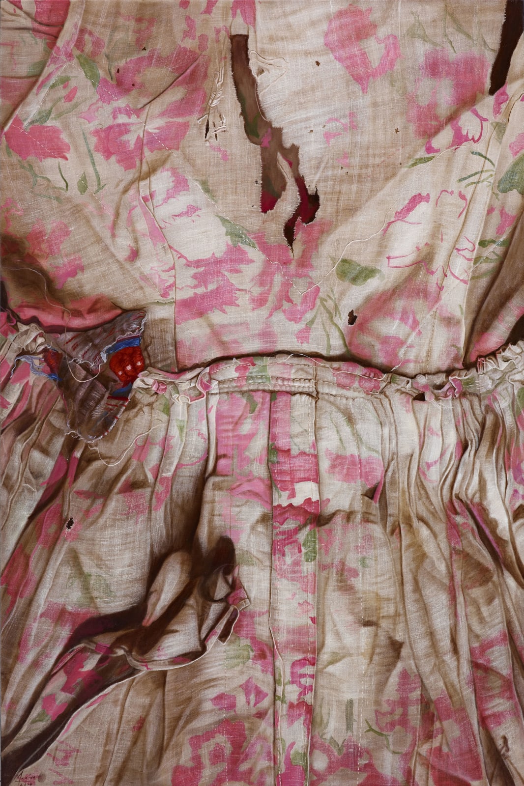 瑪莉娜．克魯斯, 《粉色上的藍色補丁》 Blue Mend on Pink, 2014