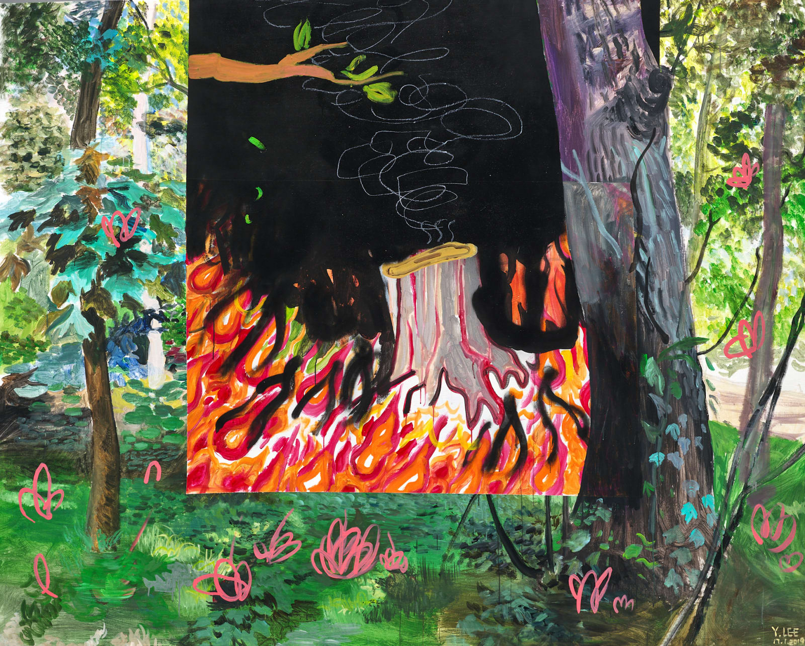 楊立, 《我用筆燒了我的畫》 I've Burned the Painting Using My Brush, 2018