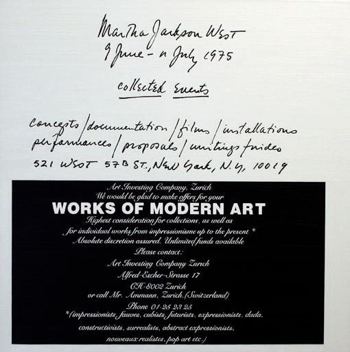 Simon Linke, Martha Jackson 1975, 1990