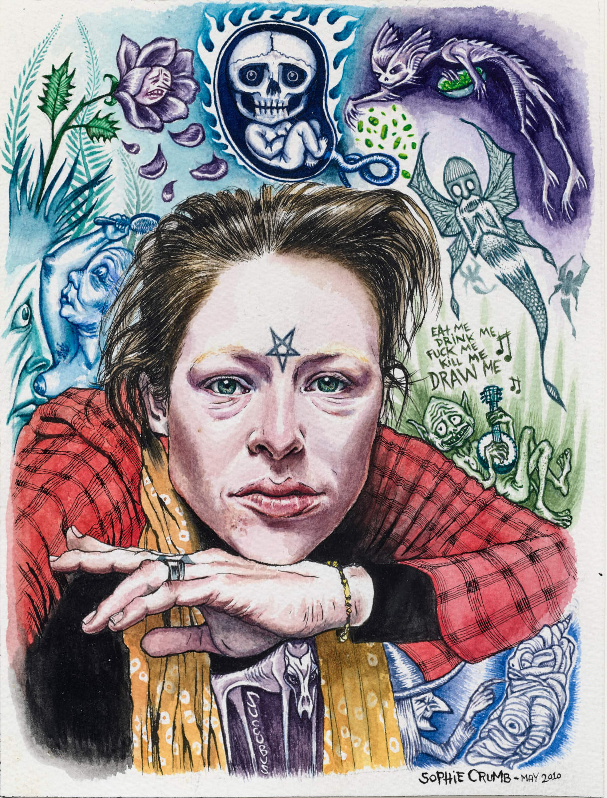 Sophie Crumb Sophie Manson (self portrait), 2010, colored pencil on paper