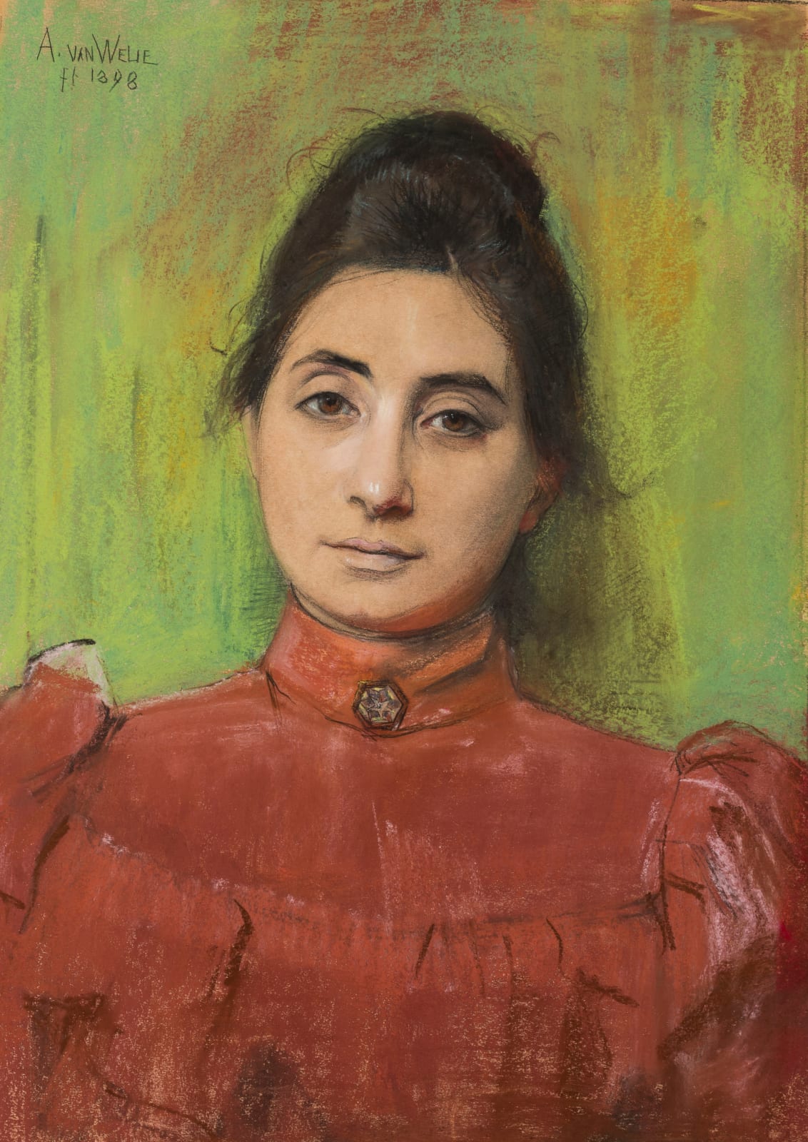 Antoon van Welie (1866-1956) Portrait of Agnes Aronstein-Lewin