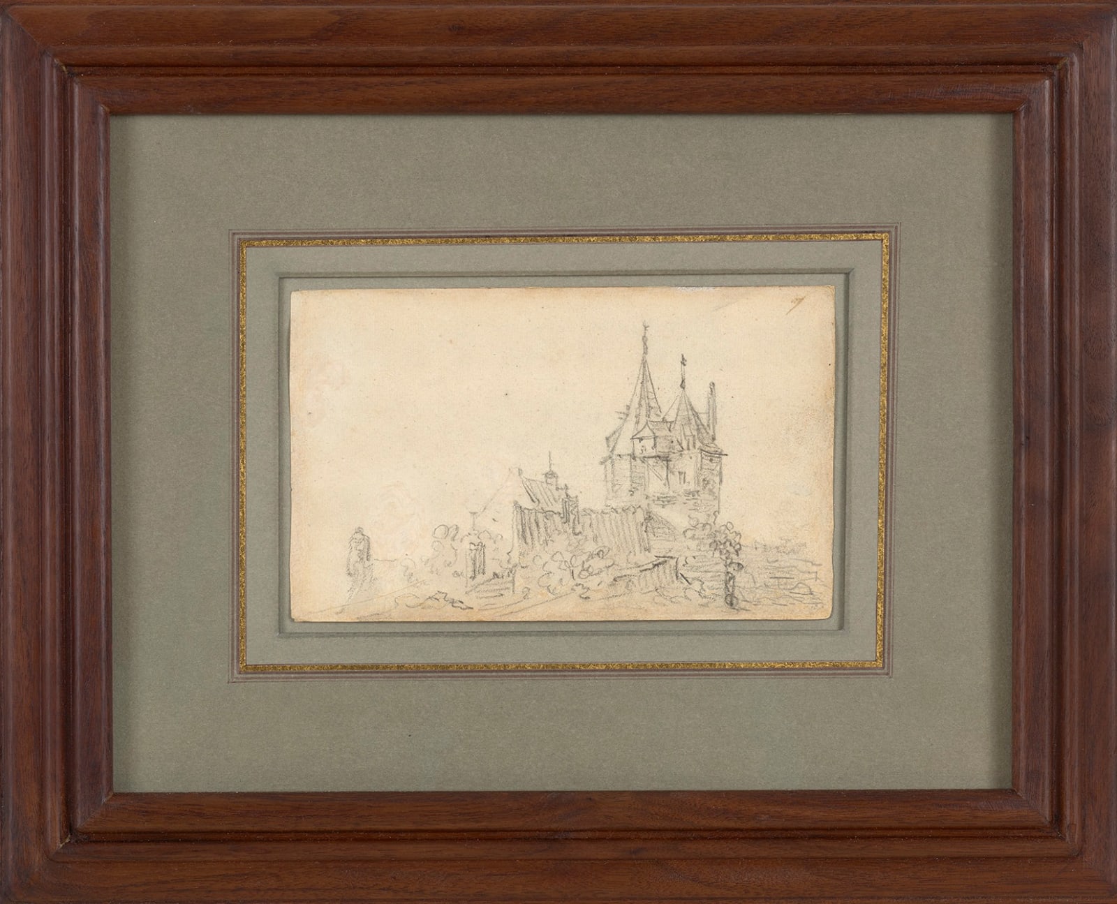 Jan van Goyen (1596 – 1656), A small castle with two towers, 1650