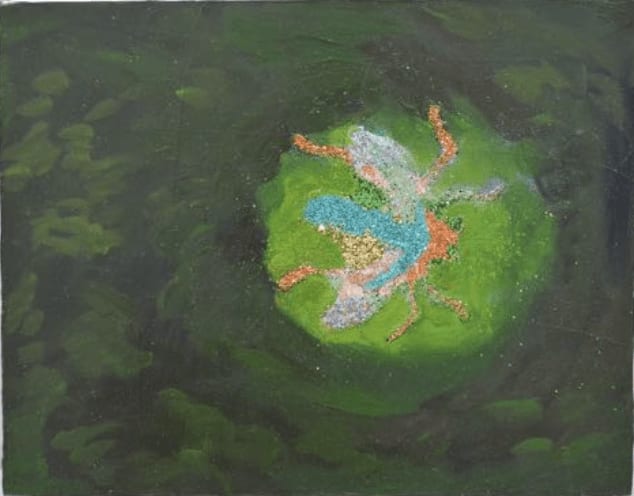 Karen Kilimnik, the firefly on the hedge in the evening, 2006