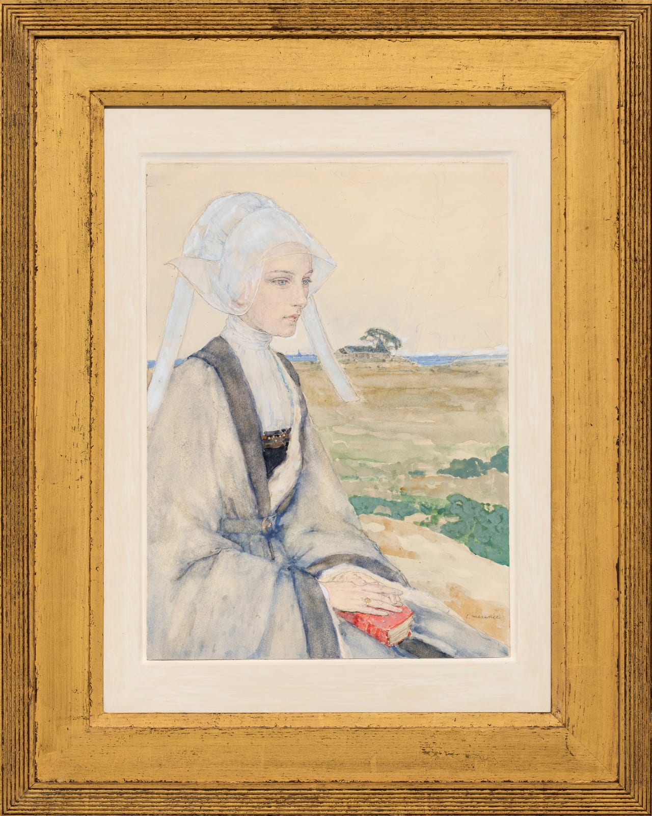 Edgar Maxence, Jeune fille prie à La Bernerie-en-Retz