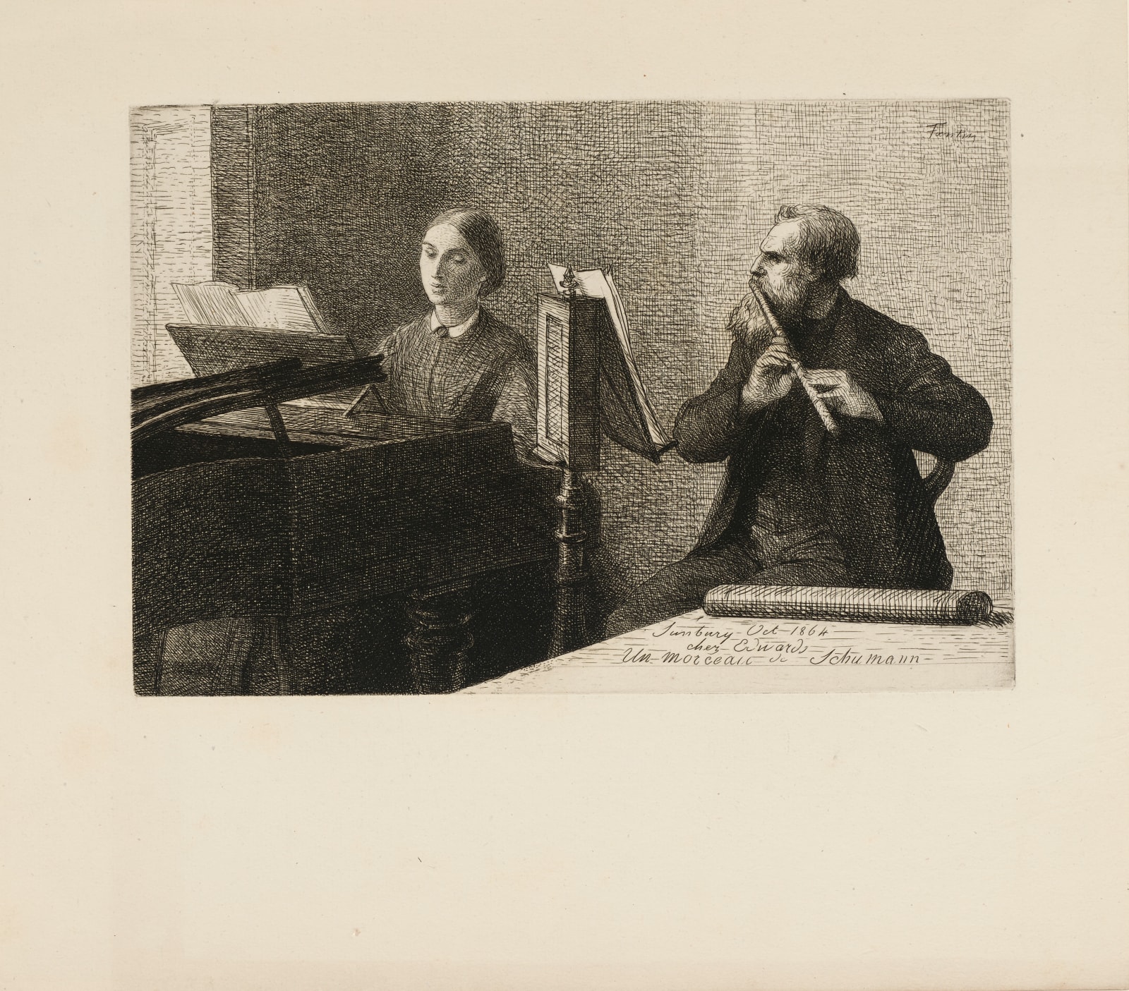 Henri Fantin-Latour (1836-1904) A Piece by Shumann (Un Morceau de Schumann), 1864