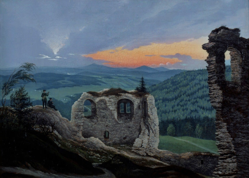 Georg Heinrich Crola (1804-1879) View of the ruins of Trollenstein Castle