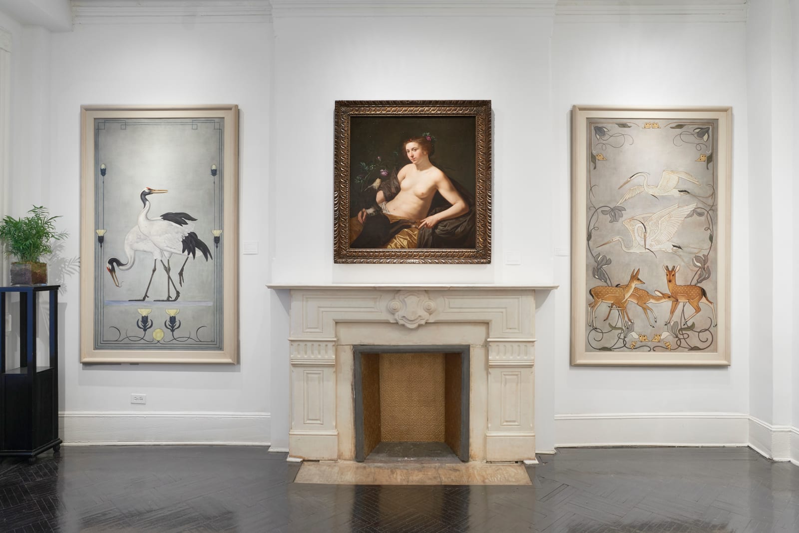 Willem van Konijnenburg (1868-1943) Japanese red-crowned cranes & Japanese cranes and deer, 1899