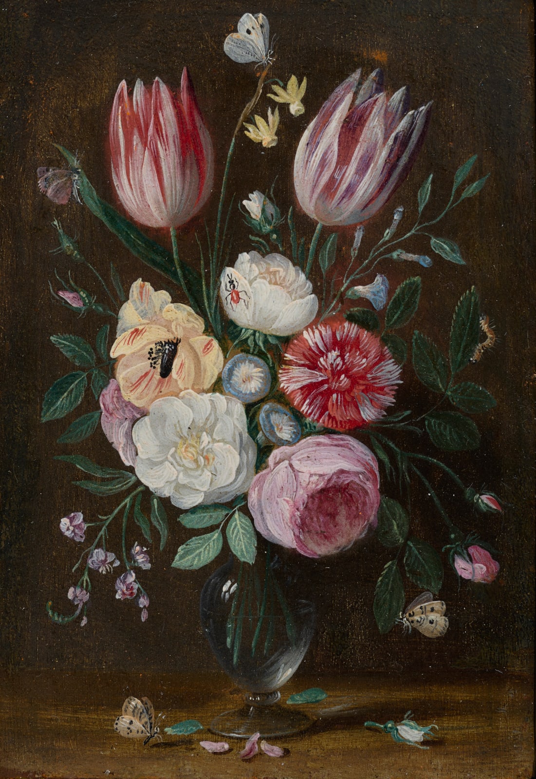 Jan van Kessel, Flower Still life, a pair