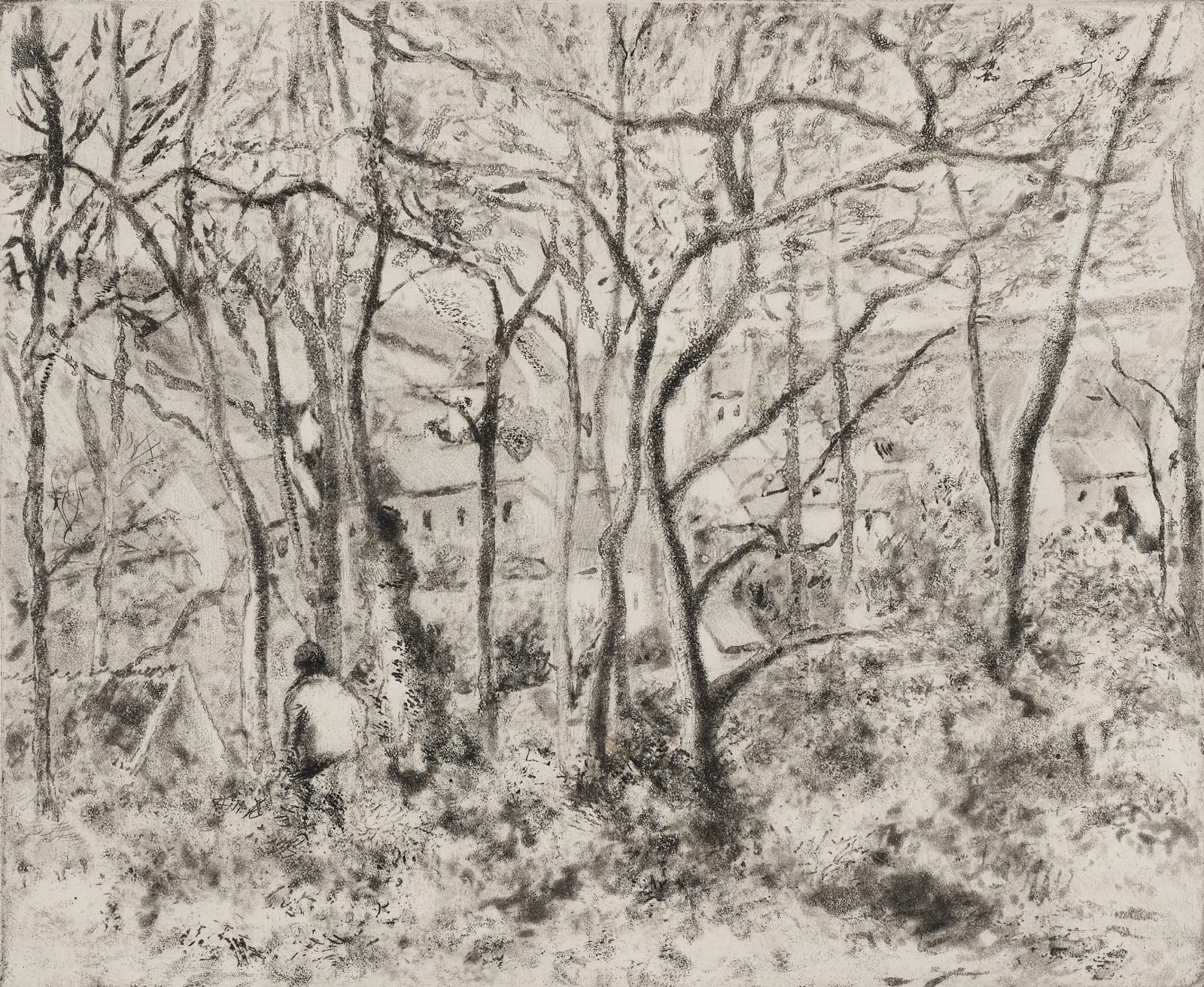 Camille Pissarro (1831-1903), Wooded Landscape at L'Hermitage, Pontoise (Paysage Sous Bois à l'Hermitage, Pontoise), 1879