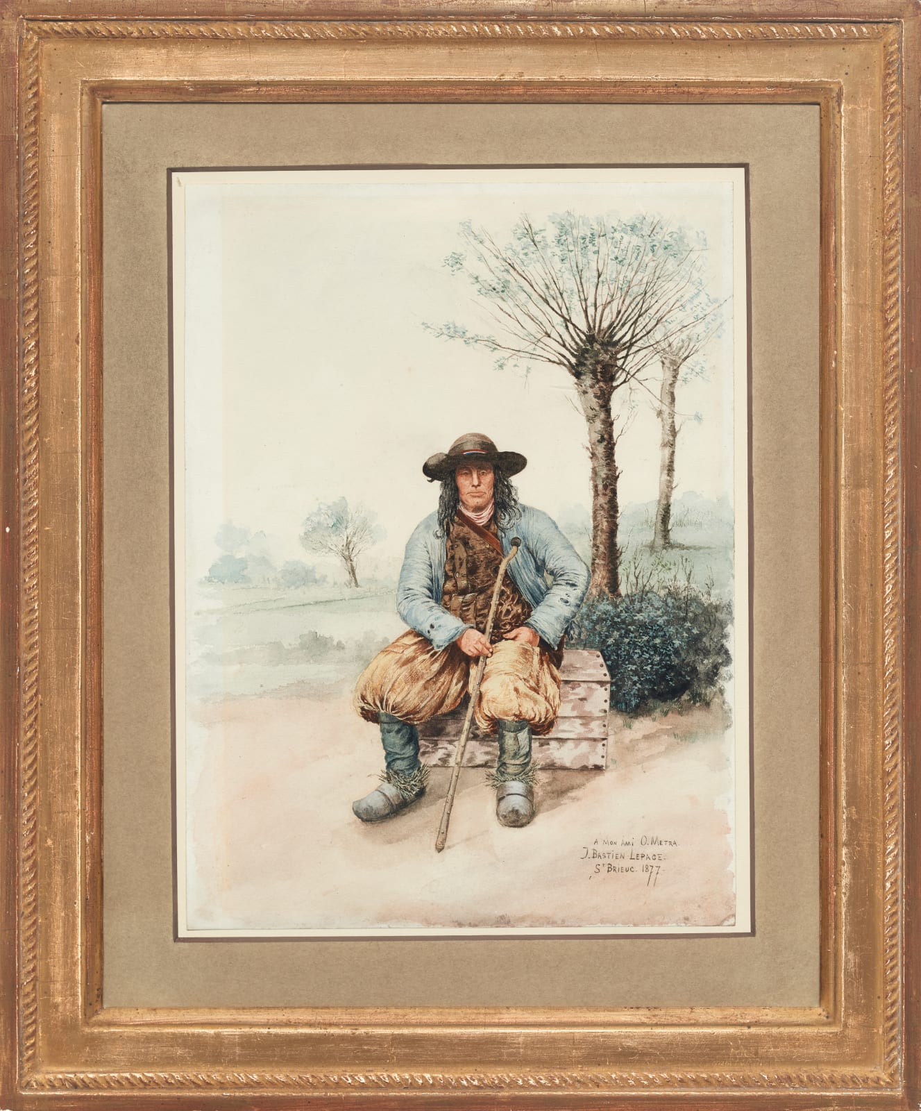 Jules Bastien-Lepage (1848-1884) Un Breton, 1877, watercolor