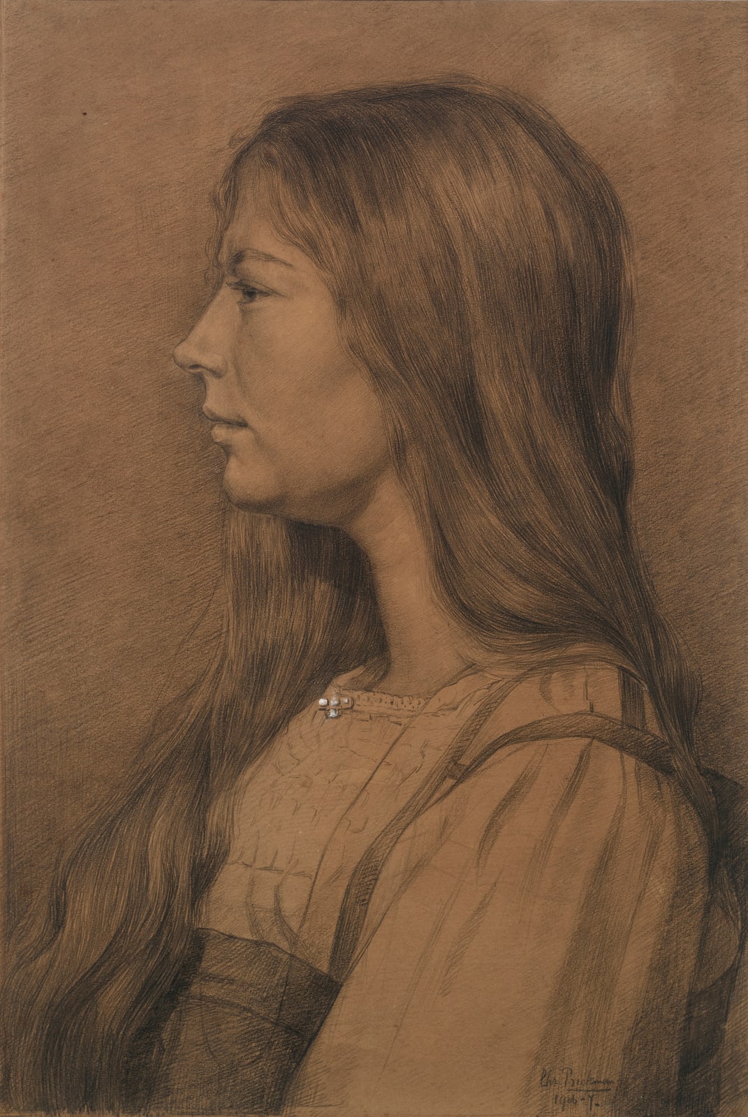 Chris Beekman (1887-1964) Young Woman in Profile, 1906