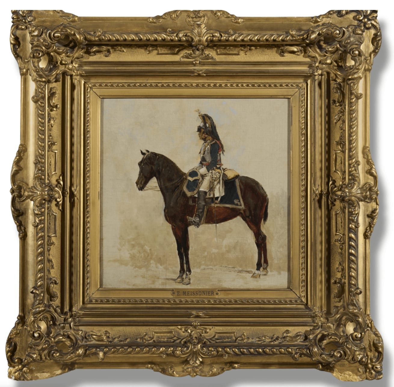 Jean Louis Ernest Meissonier (1815-1891), A Cavalryman (Un Cuirassier), 1876