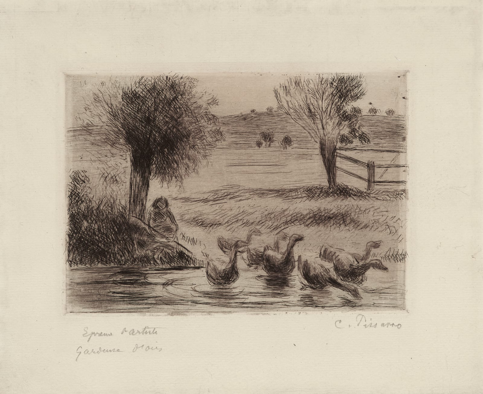 Camille Pissarro (1831-1903), Goose Girl (La Gardeuse d’Oies), 1888