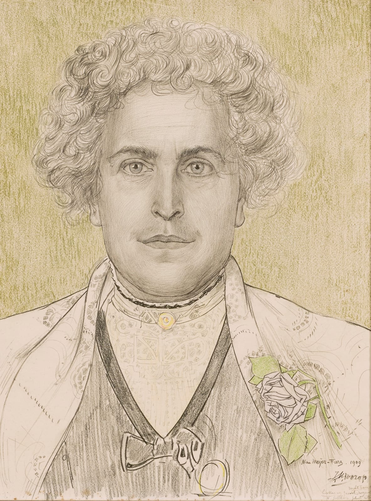 Jan Toorop (1858-1928), Portraits of Nina and Fritz Meyer-Fierz, 1909