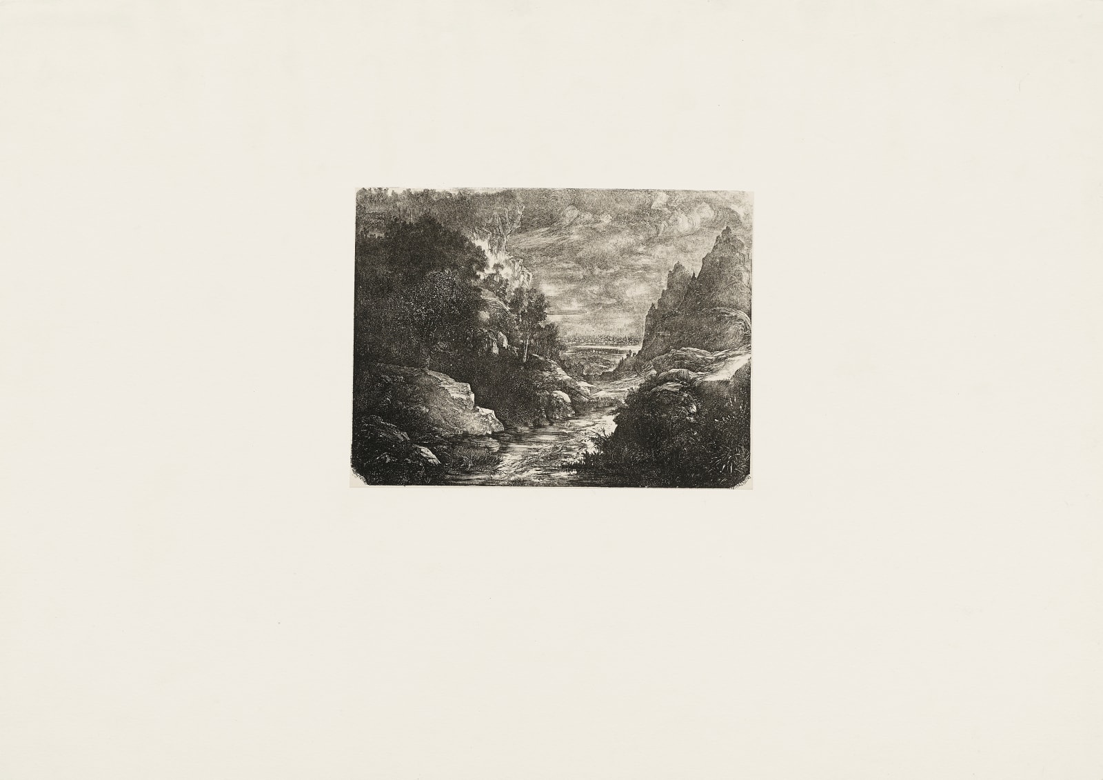 Rodolphe Bresdin (1822-1885), The Gorge Creek (Le Ruisseau des Gorges), 1871
