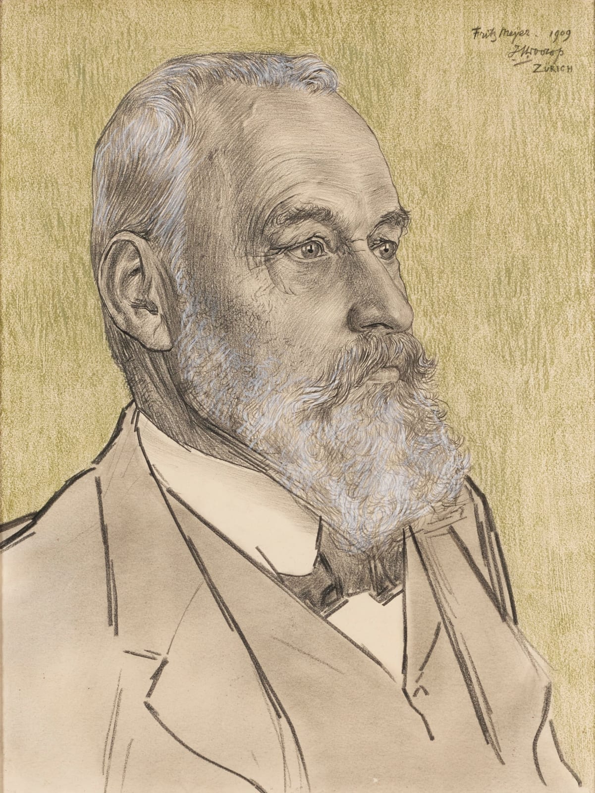Jan Toorop (1858-1928), Portraits of Nina and Fritz Meyer-Fierz, 1909