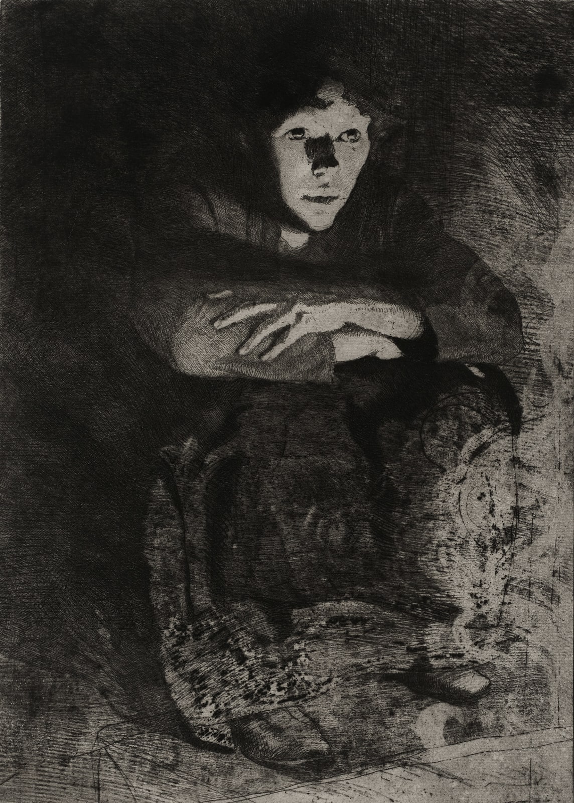 Albert Besnard (1849-1934), In the Ashes (Dans Les Cendres), 1887