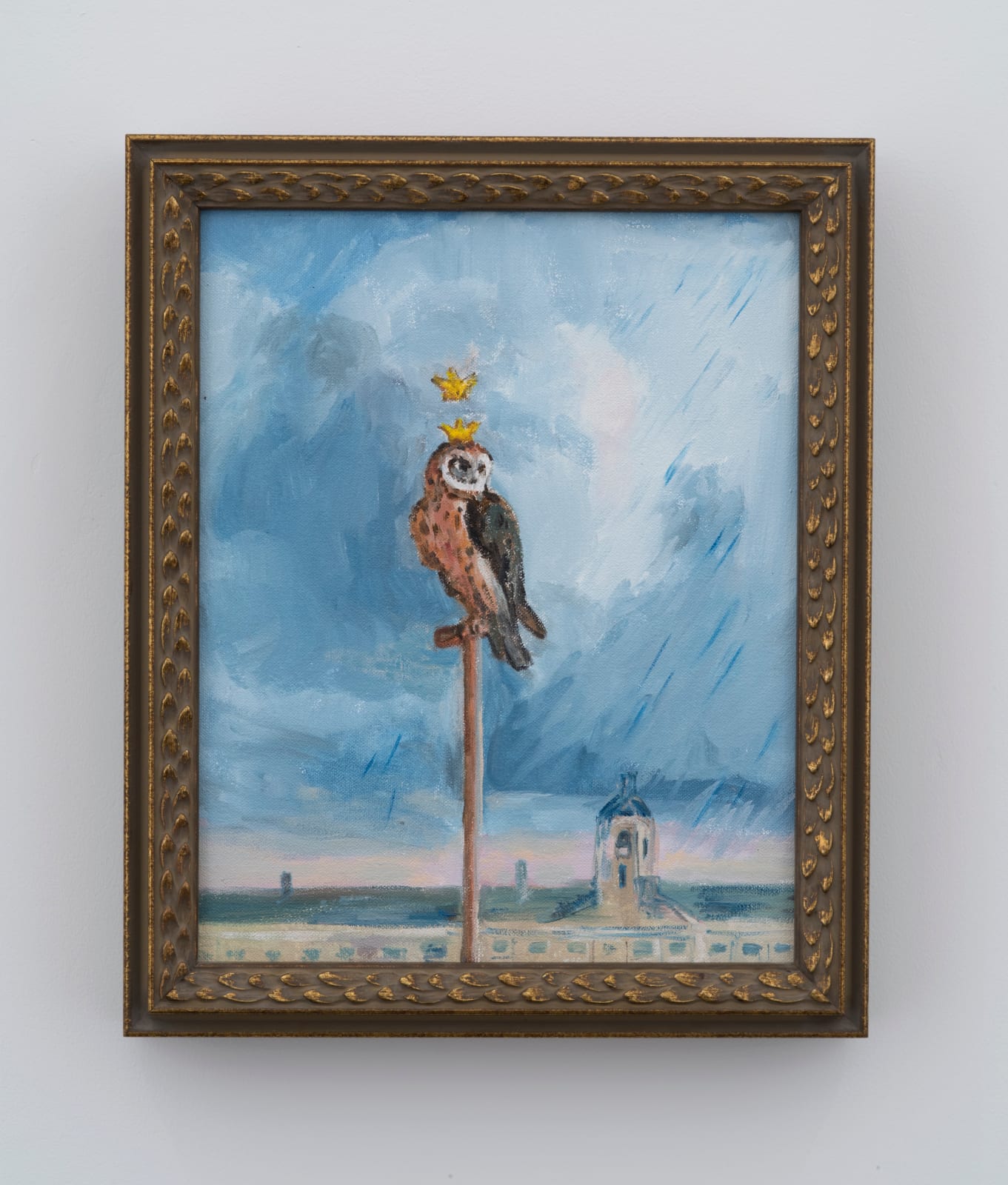 Karen Kilimnik, the owl, town watch, the flood approaches, 2017