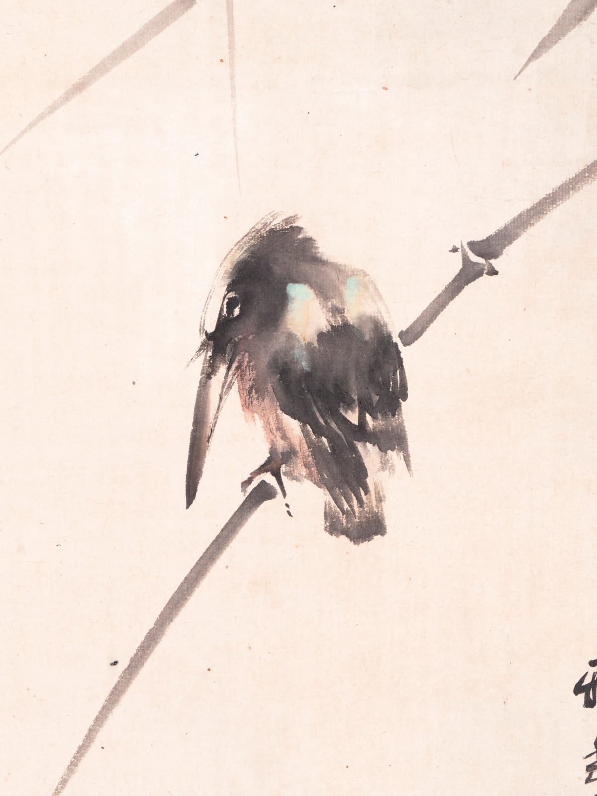 Ganku Kishi, Kingfisher on Branch, early 1800s