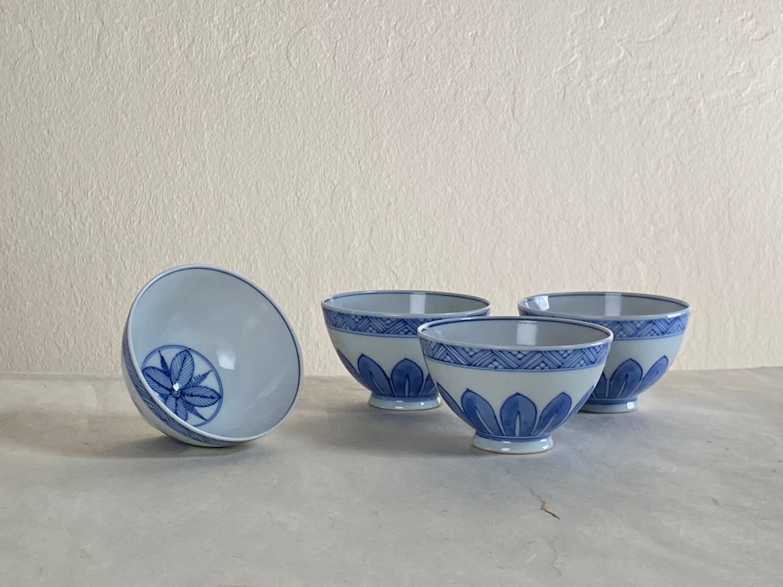 artisan's name unknown, Sometsuke tea cups (Set of 10)