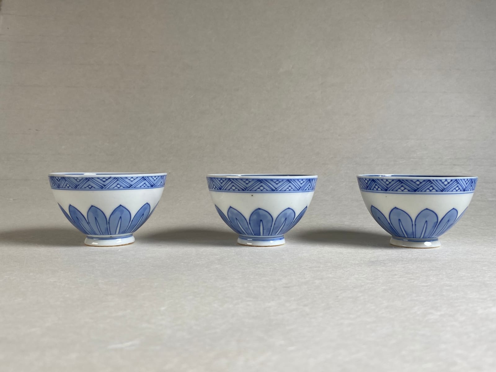 artisan's name unknown, Sometsuke tea cups (Set of 10)