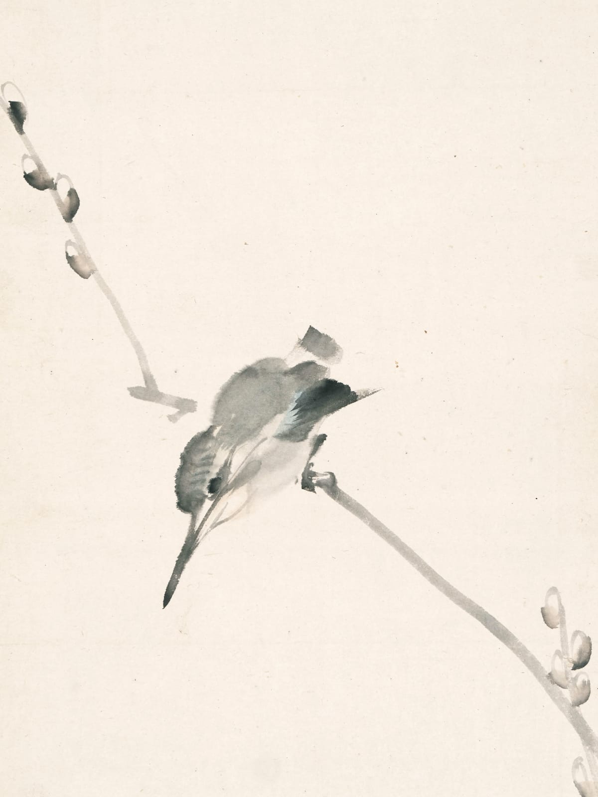 Renzan Kishi (1805-1859), Bird on Branch, 1840's
