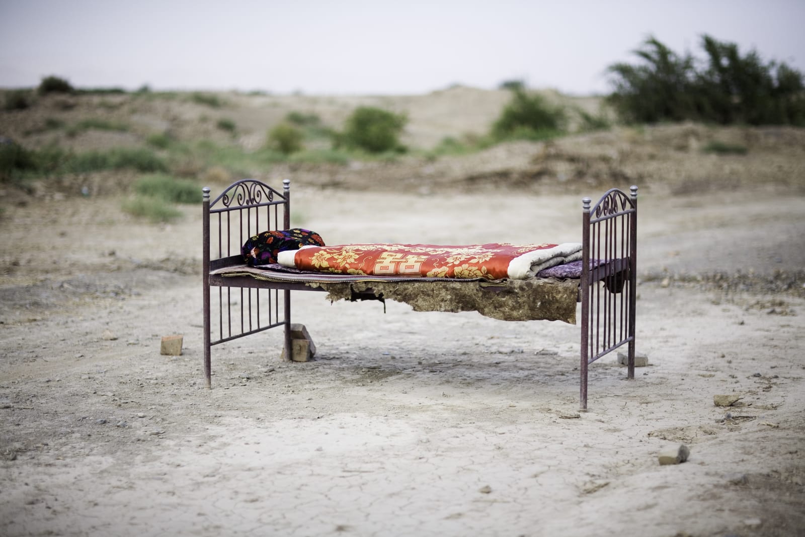Lisa Ross, Red Spread Bed, 2013