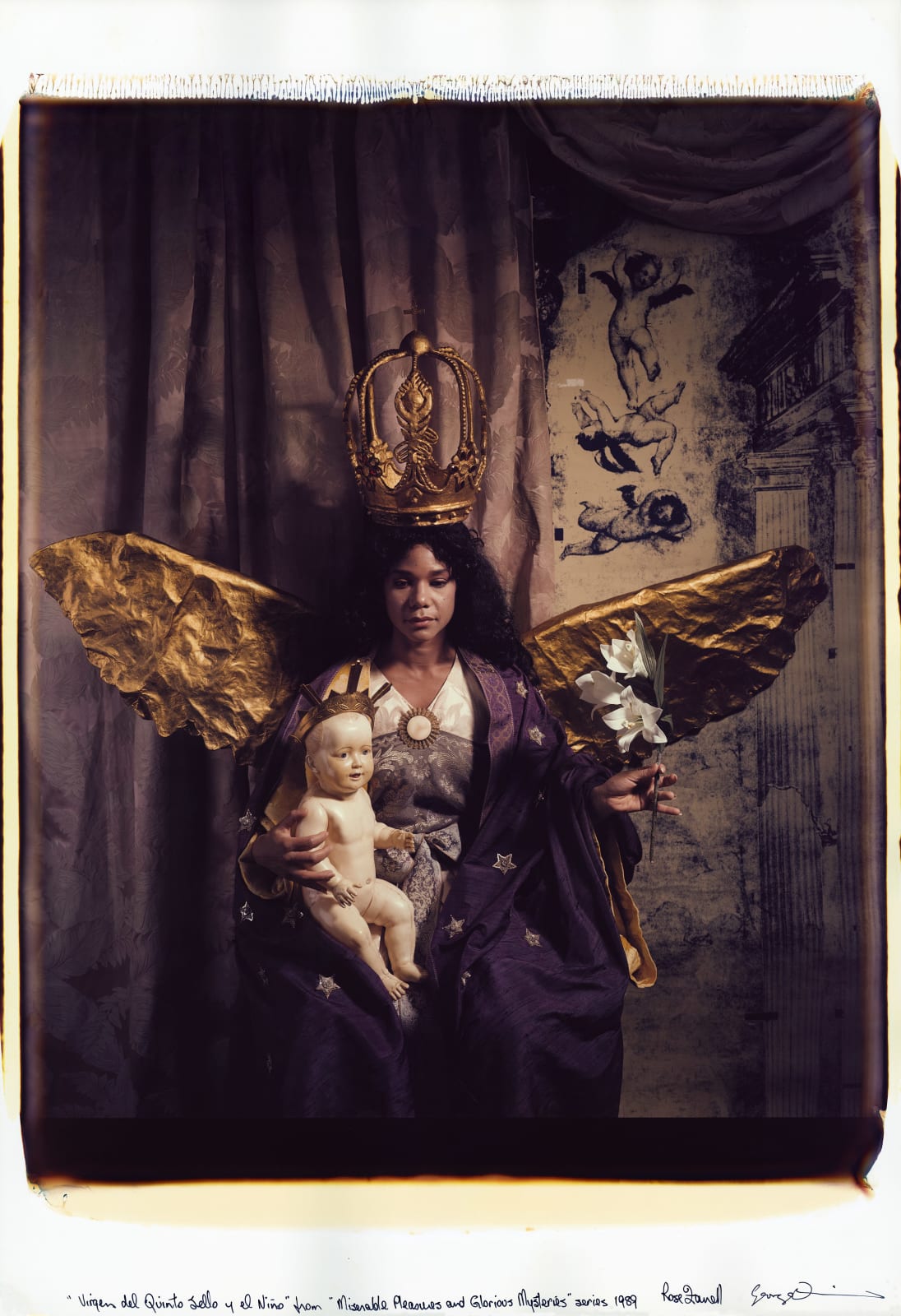 Rose Farrell & George Parkin, Virgin del Quito Sello y el Nino (Winged Madonna and Child), 1989