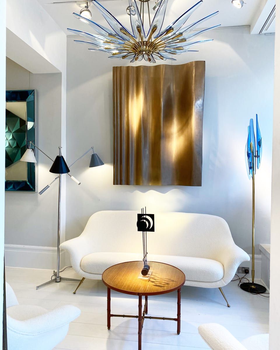 ISA, Sofa with brass legs, circa 1955