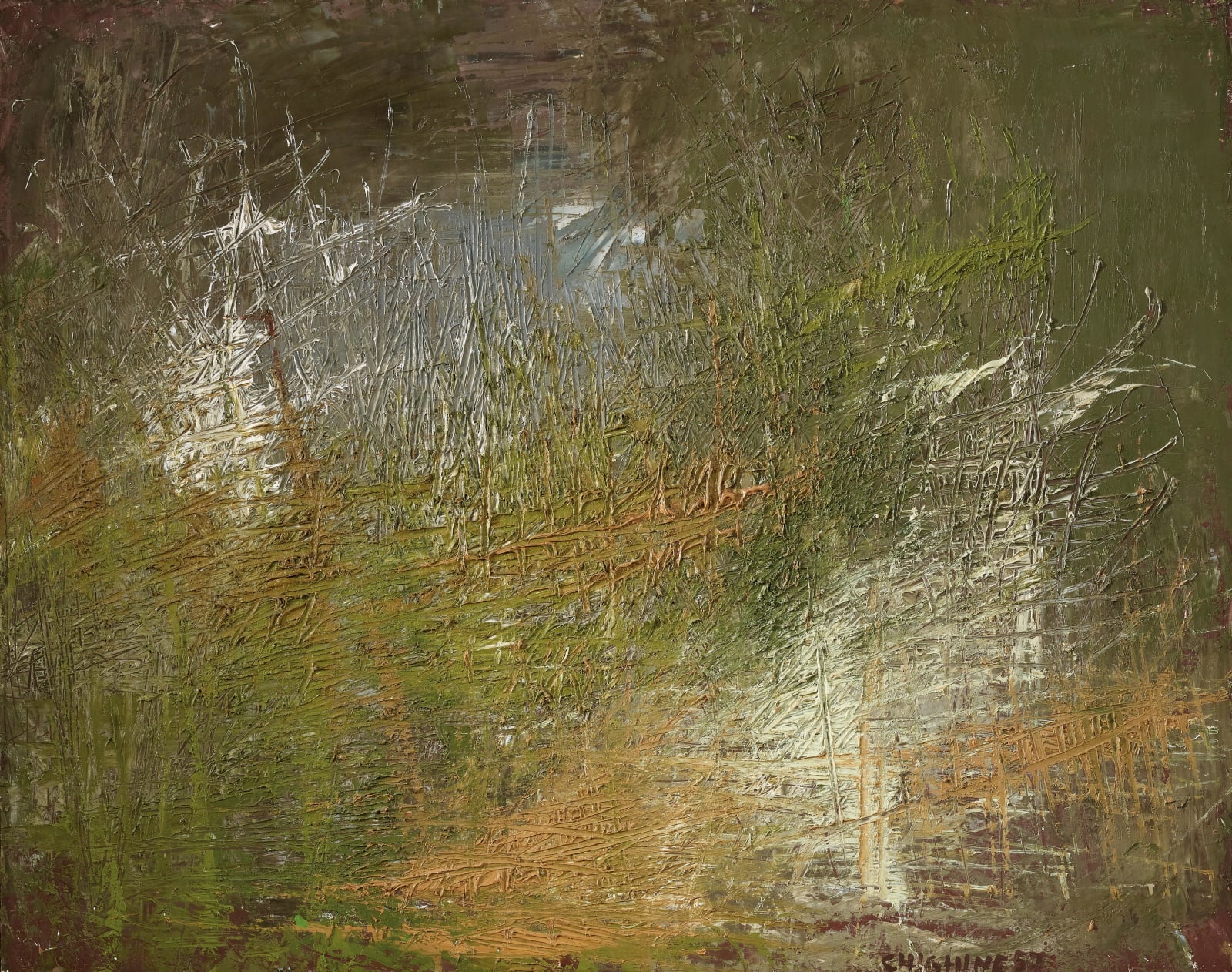 Alfredo Chighine, Paesaggio invernale [Winter Landscape], 1957