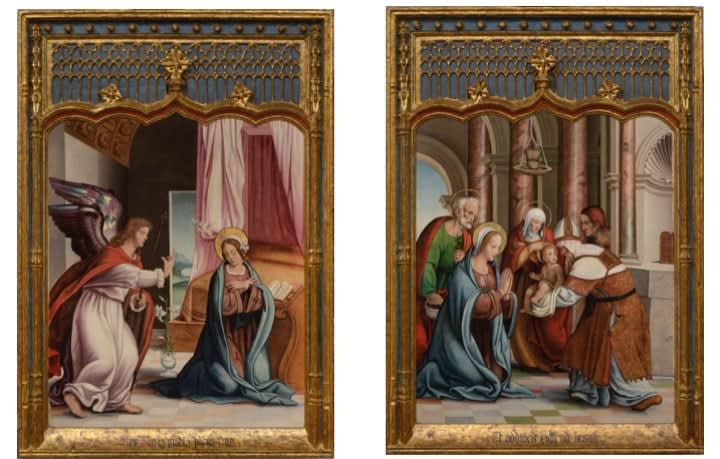 Pedro Fernández (Pseudo-Bramantino), The Annunciation and The Presentation in the Temple, 1525-30