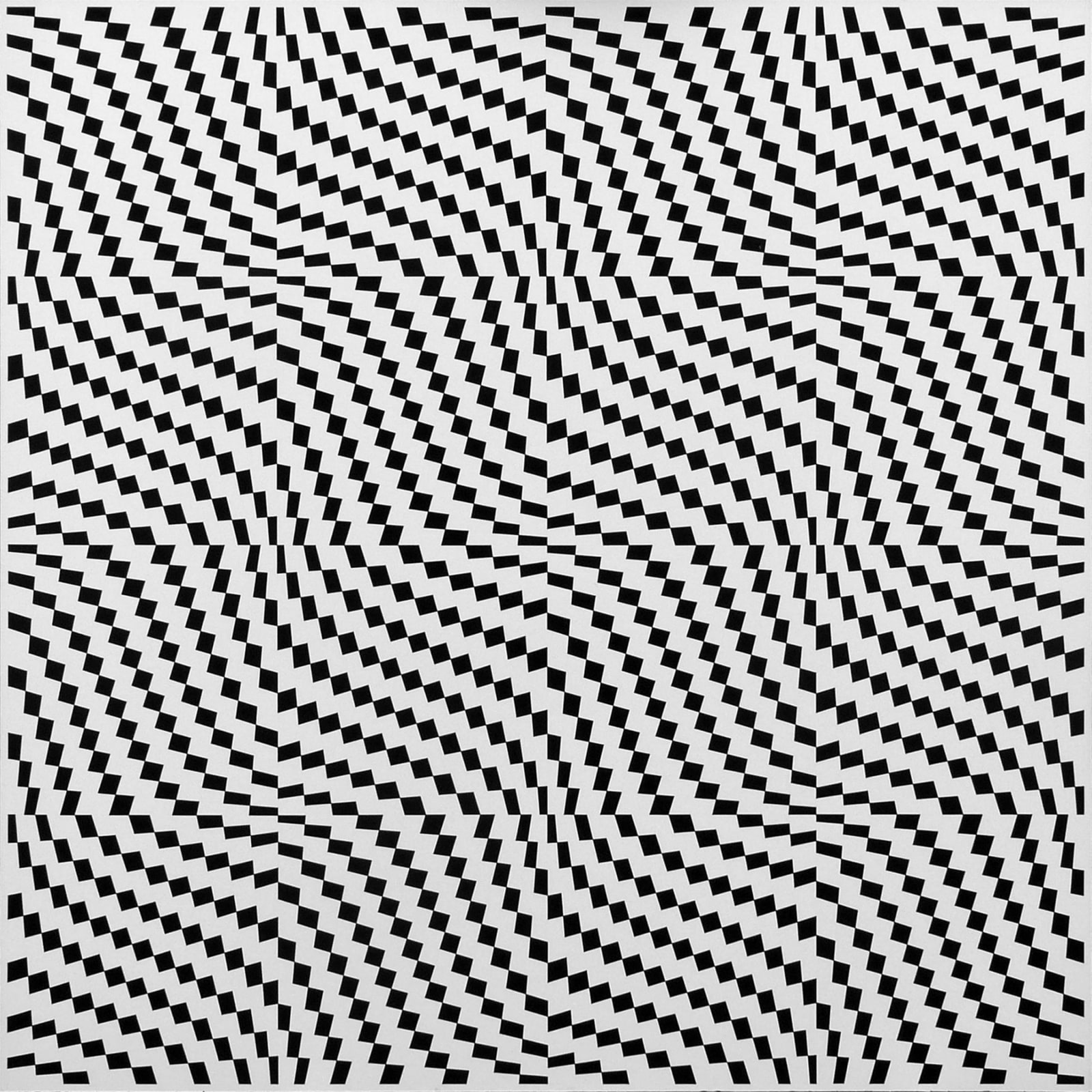 Franco Grignani, Campo fenomenico con accoppiamento di due trame matematiche, 1962