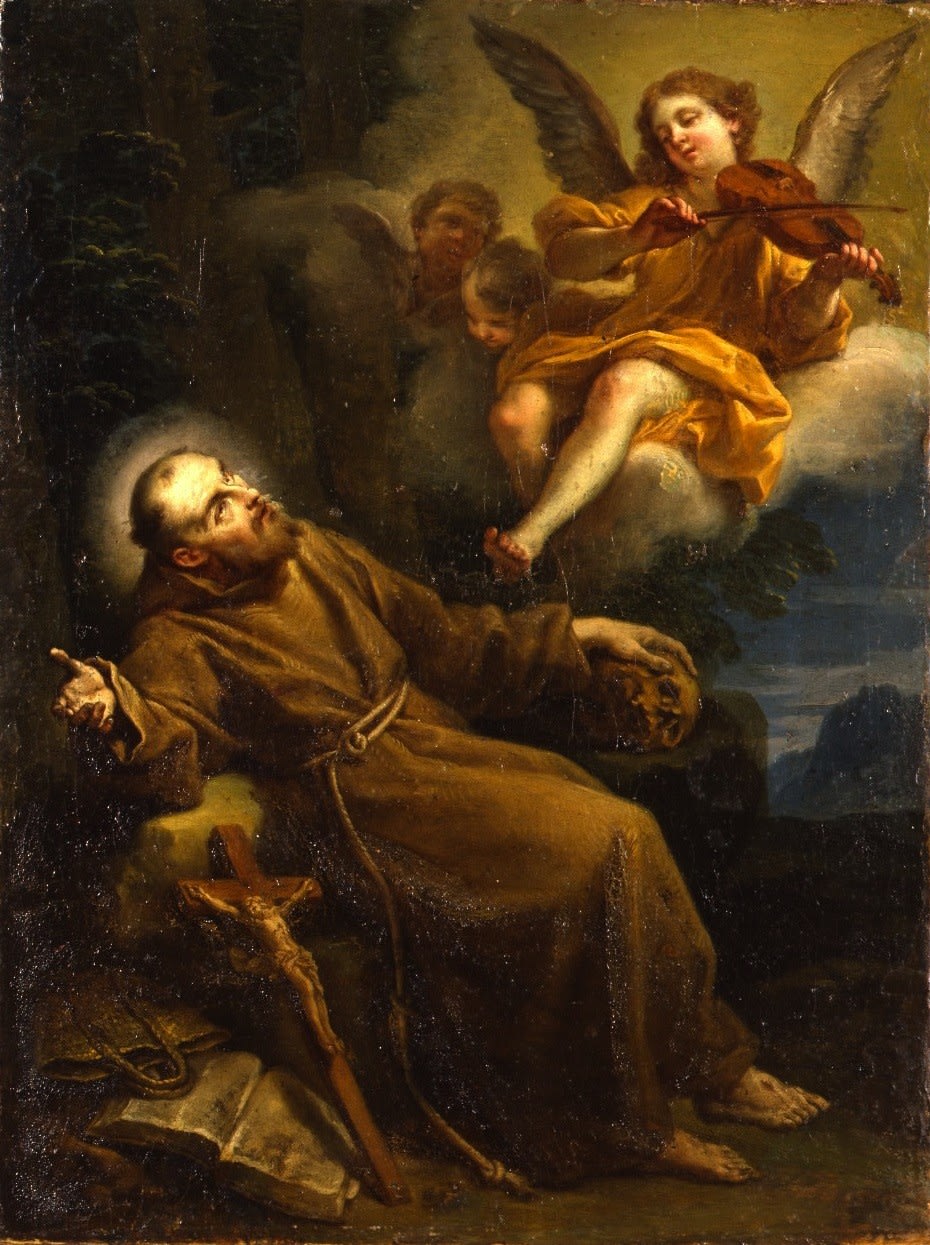 Pittore napoletano del secolo XVII, San Francesco nel deserto
