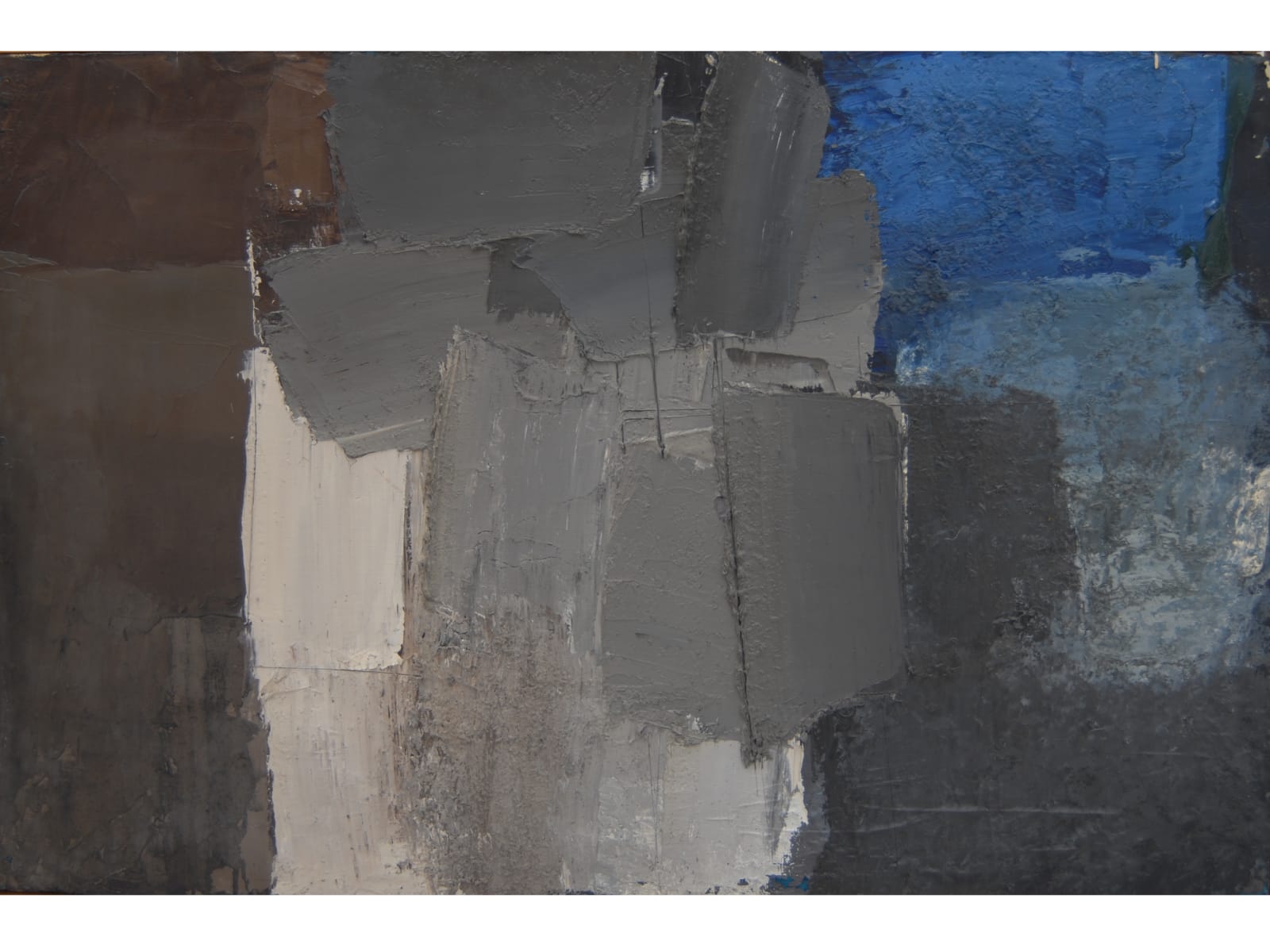 Alfredo Chighine, Composizione bianco e blu, 1963